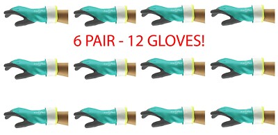 6 PAIR! Ansell 58735110 AlphaTec Chemical Cut-Resistant Glove 14'' 39 mil Size 11
