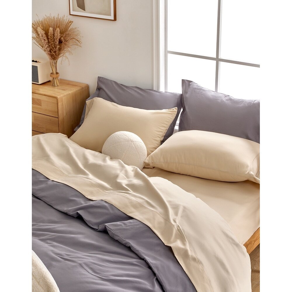 Sonive  Bed Sheets Set Super Soft Brushed Microfiber 4-image
