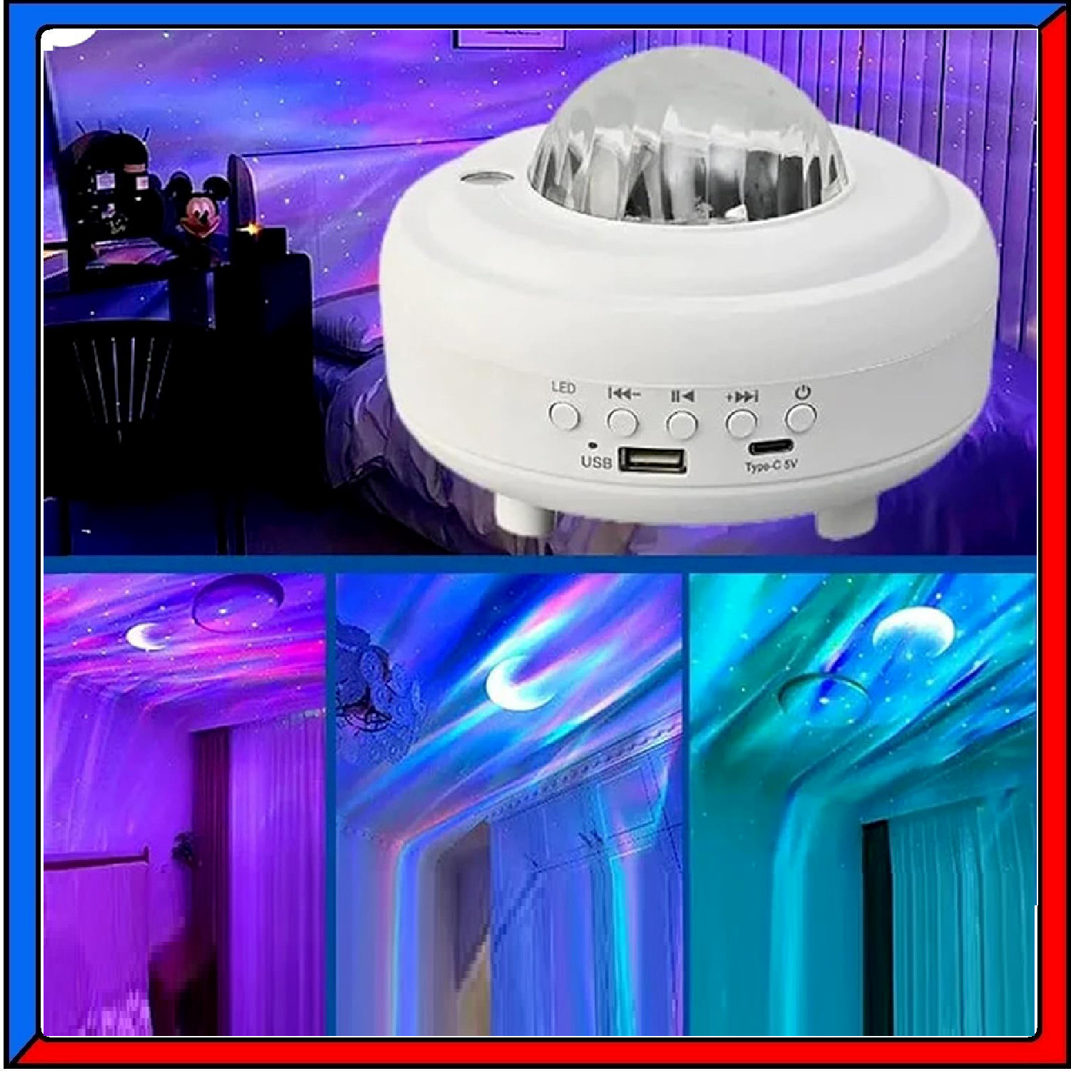 Proiettore Aurora Boreale LED: Lampada Cielo Stellato per Camera da Letto