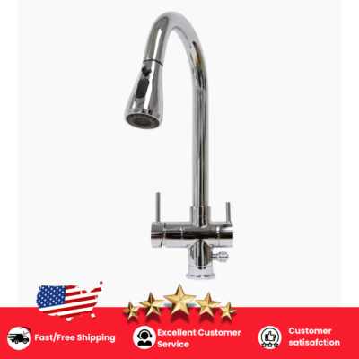 #ad #ad 16quot; Kangen Enagic Kitchen Faucet Dual Handle Retractable Pull Down Spray Head $469.97