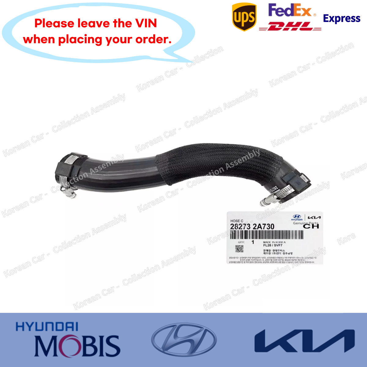 282732A730 GENUINE Intercooler C-Hose for Hyundai & KIA | eBay