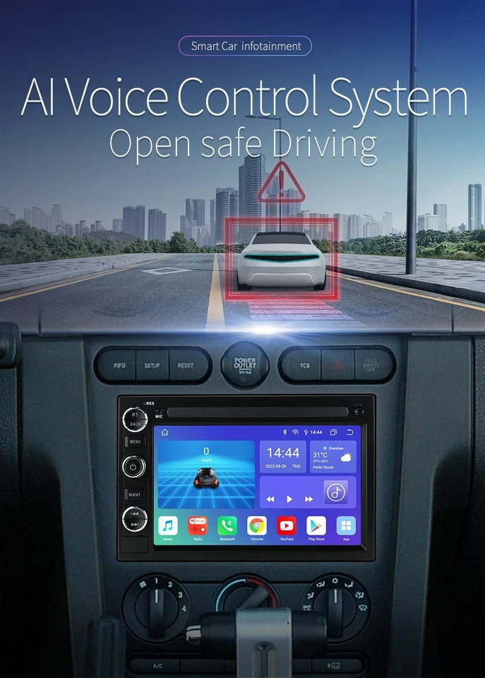 Android 12 Coche Estéreo Radio Carplay GPS Navegación Para FORD F150/250/350 6+64GB BT5.0 Foto 2 de 4