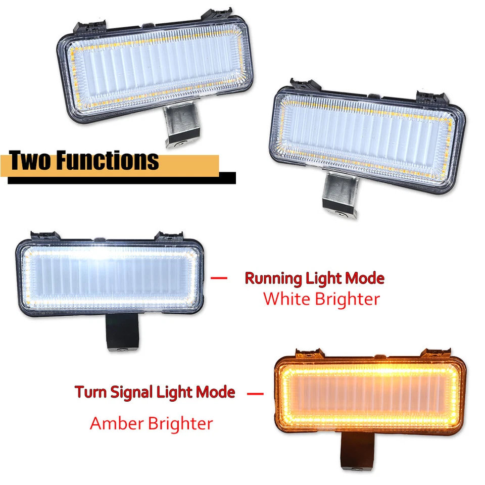 Luces de señalización LED para Silverado 1981/82 Chevy C10 GMC delanteras Switchback Foto 2 de 4