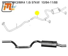 Ford Escort MK3 Exhaust Silencer CVH 1.6i 97kW (RS Turbo, Reproduction)