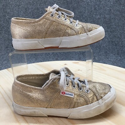 Superga Shoes Youth 1 Fashion Sneakers Comfort S002J20 Gold Fabric Lace Up
