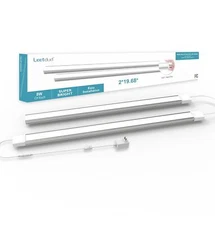 LED Under Cabinet Lighting Plug in, 20 Inch 2 Pcs, 16W Ultra Thin 4000k Super...