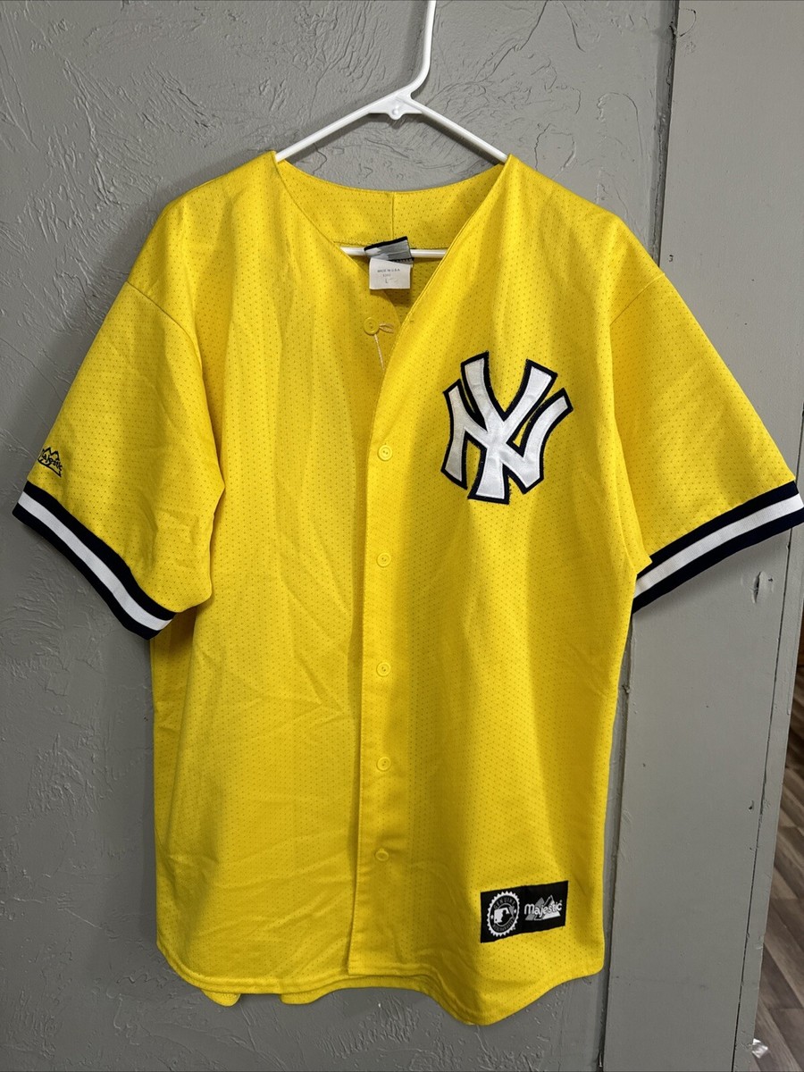 ニューヨーク・ヤンキース イエロージャージ Genuine Merchandise Majestic, Yellow NY Baseball Jersey