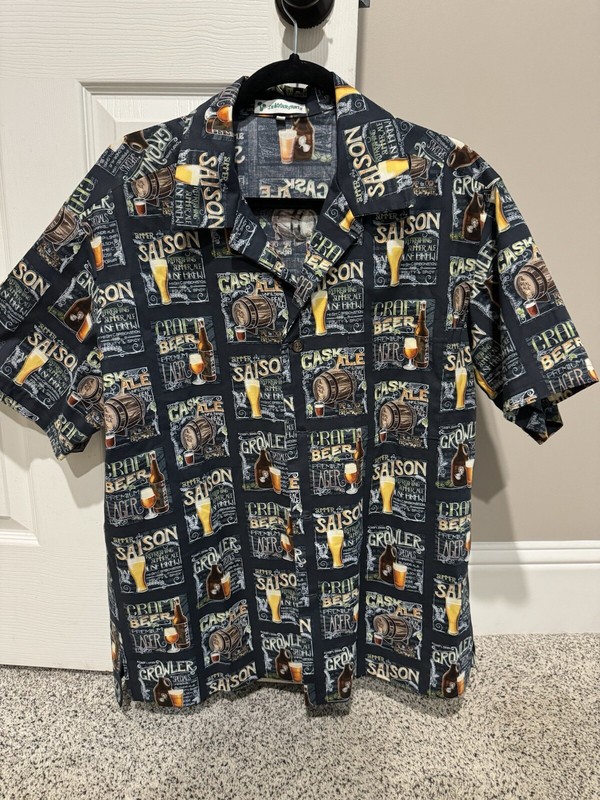 Custom Made Men’s Craft Beer Shirt. College frat party fun  SS W/Pocket Medium