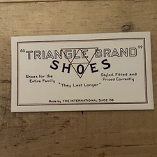 Vintage “Triangle Brand” Shoes Ink Blotter The International Show Co. 2