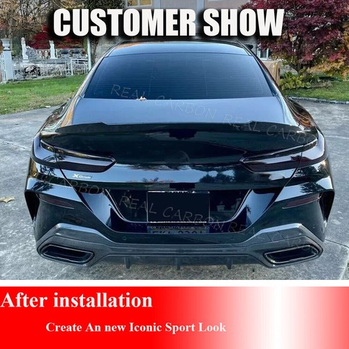 DRY CARBON Rear Trunk Spoiler Wing Lip For BMW 8 Series G15 840i Coupe 2019-21 - Picture 4 of 16