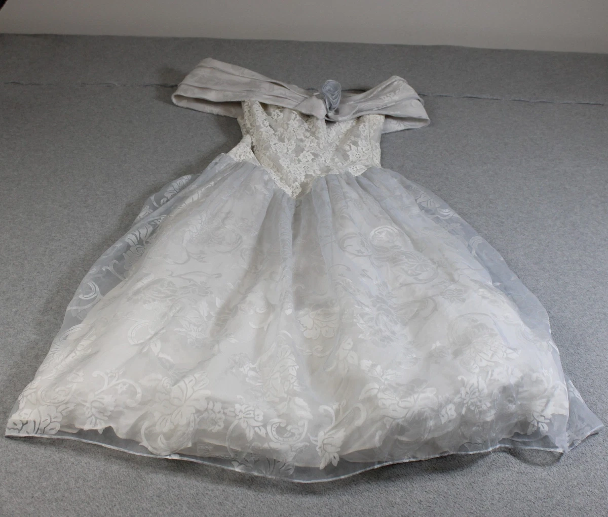 open lace back dress Madeline Off-Shoulder Lace Bridal Mini Dress main image 0