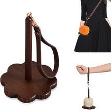 Wrist Yarn Holder - Portable Wooden Yarn Holder with Leather Wristband and Shoul
