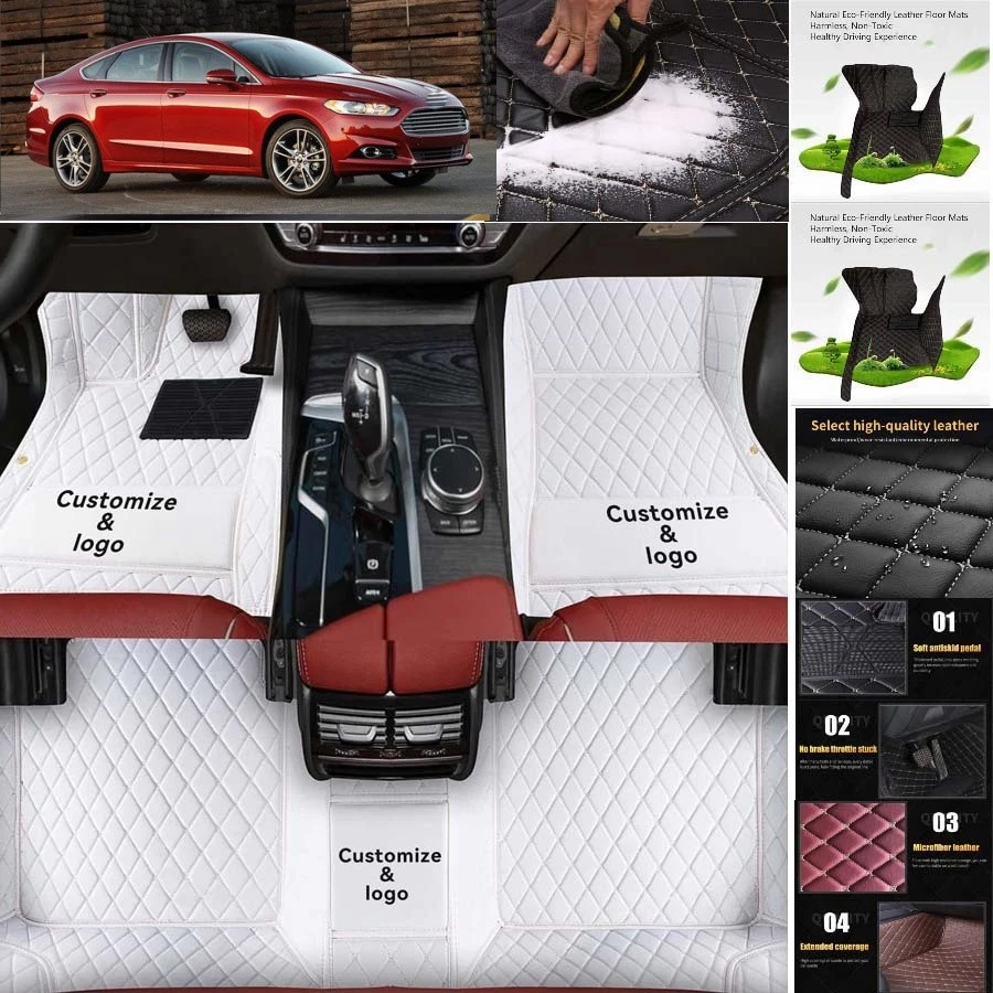 For Ford Fusion Car Floor Mats Carpets Cargo Liners Custom All Weather - Image 2 of 4