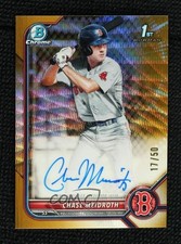 2022 Bowman Draft Chrome Pick Gold Wave Refractor 17/50 Chase Meidroth Auto yf0