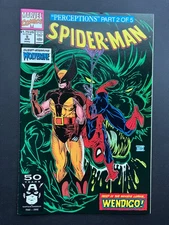 1991 Marvel Comics Spider-Man #9 Todd McFarlane WOLVERINE APP