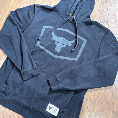 Under Armour Hoodie Mens M Black Project Rock Fleece Lined