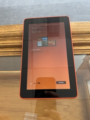 Amazon Fire 5th Generation 8GB, Wi-Fi 7'' Screen Orange Model SV98LN Tested Works