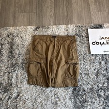 Vintage 00 s Levi s Men s Khaki Multi Pocket Cargo Shorts Casual Sz 38 Y2K Rare
