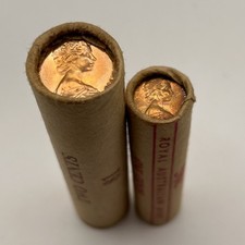 1980 One & Two Cent Coin - Uncirculated Mint Rolls - RAM Elizabeth II