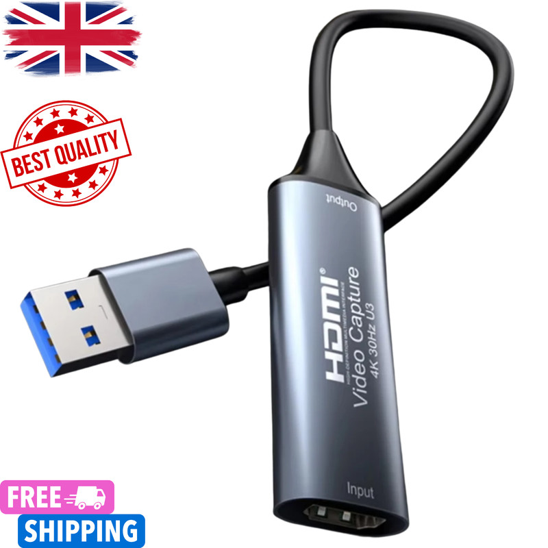 1080P HD Audio Video Capture Card 4K HDMI to USB C USB 3.0 Video Capture Device