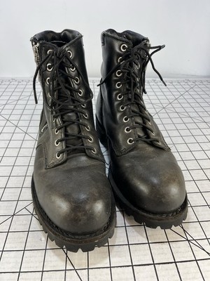 Red Wing Boots Mens 9.5 Black Leather Side Zip Steel Toe  display picture 2