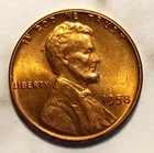 1958 Lincoln Head Penny Wheat Cent in CH/Gem BU Red condition