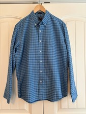 J. Crew NWT Men's Blue Plaid Button Down Flex Oxford Slim Fit Shirt Size L