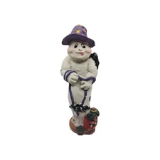 K's Collection Halloween Funny Goofy Ghost Figurine w Bat & Pumpkin Free Shippin
