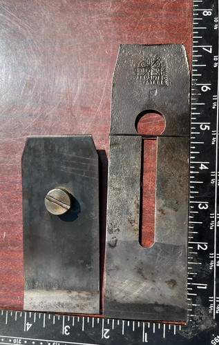 MARPLES HIBERNIA Holzhobel Eisenschneider 2" & Kappe Eisen Spanbrecher Ersatzteile