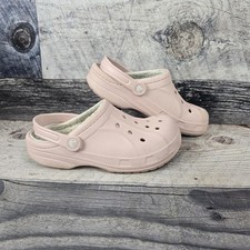 Crocs Clogs Fleece Lined Pink Dual Comfort Shoes Unisex Womens 8 Mens 6