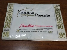 Vintage Cannon Combspun Percale Pima Blend Double Fitted Sheet NIOP Made In USA