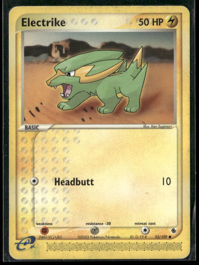 Electrike Ruby & Sapphire 52/109 Common Pokemon Heavily Played