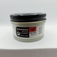 Tarrago Shoe Polish 01 Blanco White Cream Leather Protector 1.76 oz. 50ml Boot