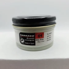 Tarrago Shoe Polish # 01 Blanco White Cream Leather Protector 1.76 oz. 50ml Boot