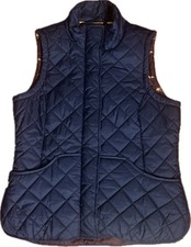 Tom Joule Puffer Vest Women's Size US 10 UK 14 EUR L Blue Full Zip NEW w/ TAGS
