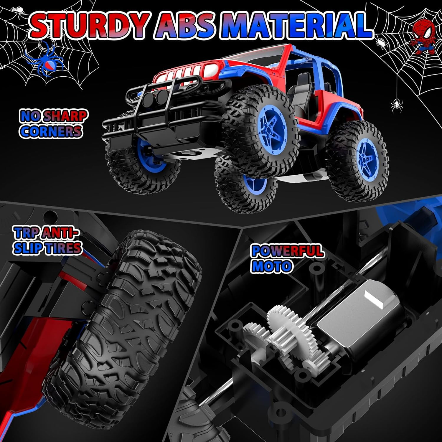Spider Remote Control Car for Kids, RC Car for Boys, 2.4Ghz off Road RC Trucks, 