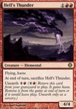 Hell's Thunder -Foil Heavy Play MTG Shards of Alara