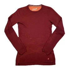 SmartWool Intraknit 200 Base Layer T-Shirt Womens M Red Burgundy Outdoor Thermal