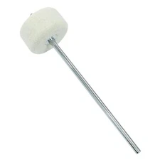 Felt Double Kick Bass Drum Pedal Beater Mallet, Dual Sided Foot 1 Pack White