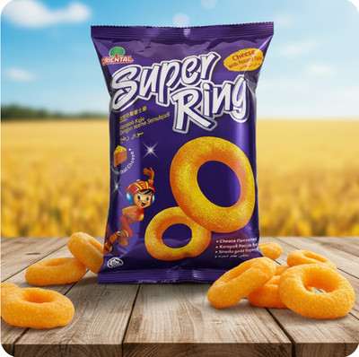 Super Ring Malaysia Favorite Cheese Snack 30 Packs x 14g Bulk Asian Top Seller