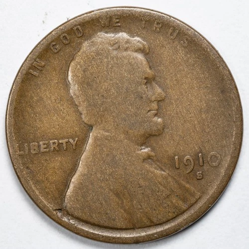 1910-S Lincoln Wheat Penny Cent Good (G)