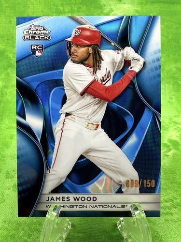James Wood /150 Blue Refractor - 2025 Topps Chrome Black #104 Wash. Nationals