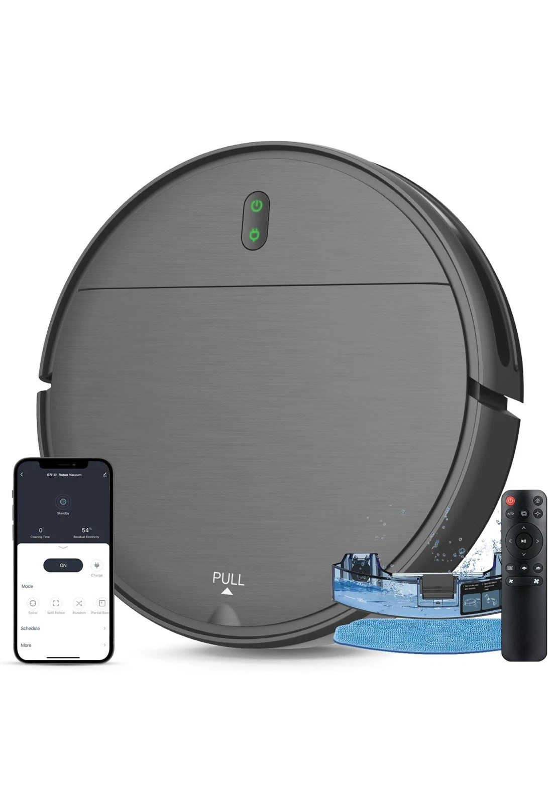 Robot Vacuum and Mop Combo WiFi App Vacuum and Mop Robot with Schedule New $210.