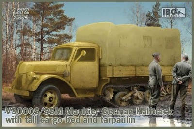 IBG Models 1/72 IBG V3000S/SSM Maultier German Halftrack with tall cargo bed and