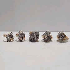 Lot Of 20 Brass Jewelry Rings Mixed Sex And Size Unbranded