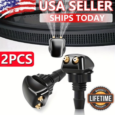 #ad Universal Dual Holes Windshield Washer Nozzle Wiper Water Spray Jet Adjustable $7.45