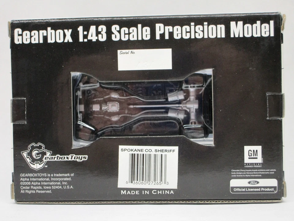 Gearbox Ford Crown Victoria Diecast 1:43 Spokane County Sheriff - Image 3 of 3