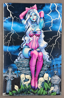 Crypt Cuties #1 ''Lily'' Cover C By Sorah Suhng Lingerie Lightening Background