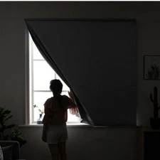 100% Blackout Travel Window Shades 157" x 57" - Perfect for Nurseries & Bedrooms