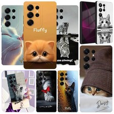 Cat Printed Custom Silicone Case Cover For Samsung Galaxy S24 FE S25 A16 A35 A15